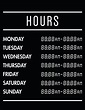 50 Free Business Hours Of Operation Sign Templates | Customize & Print