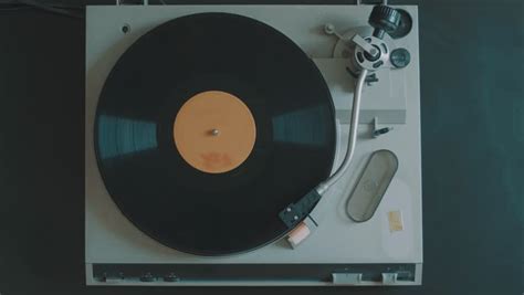 Top View Of Turntable And Vinyl Record Looking A Vinyl And Record