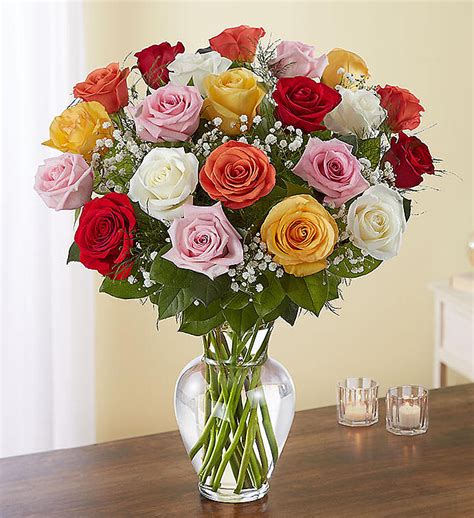 Ultimate Elegance™ Long Stem Assorted Roses Arranged By A Florist In
