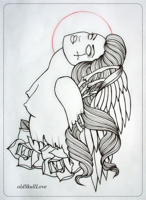 Tattoo outline drawing outline drawings pencil art drawings angel tattoo drawings tattoo angel tattoo meanings, designs and ideas with great images to inspire you. FALLEN ANGEL tattoo design OUTLINE by oldSkullLovebyMW ...