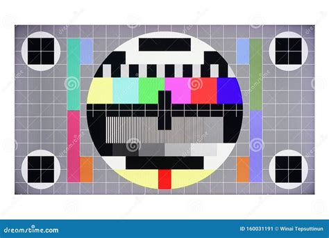 Tv Screen Color Test Card No Signal Stock Image Image Of Background