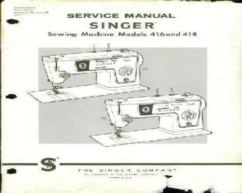 Singer Sewing Machine Service Manuals