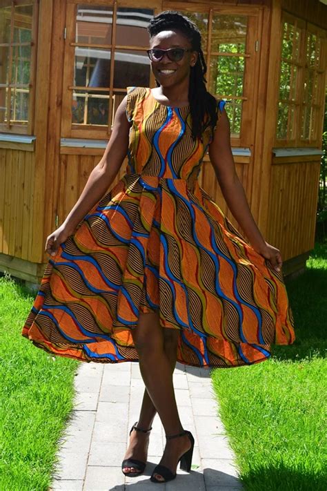 wakanda african ankara print midi dress kipfashion