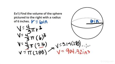 How To Find The Volume Of A Sphere Algebra