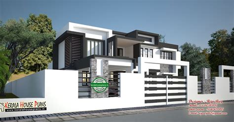 Kerala Modern House Elevations With 5 Bed Rooms