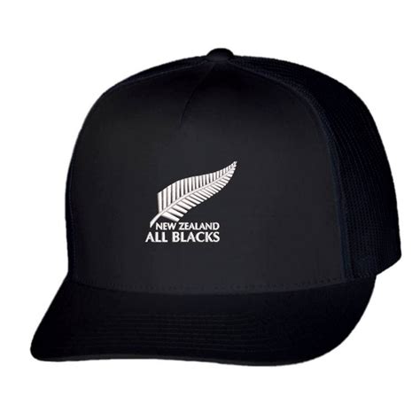 Custom New Zealand All Blacks Rugby Embroidered Hat Trucker Cap By