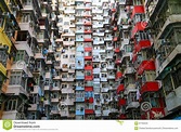 A Look Up View Of Quarry Bay In Hong Kong,China. Stock Image - Image of ...