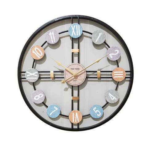 50cm Europe Nordic Style Iron Fashionable Mute Hanging Wall Clocks For