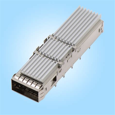 QSFP DD 1x1 Cage Assembly Press Fit Include Heat Sink Data Rate 28Gbps