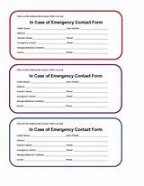 Images of Travel Emergency Information Sheet