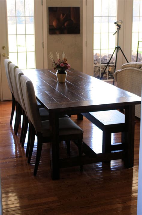Masterfully designed, the farmhouse dining table is a beauty in any traditional dining room. Landlocked: Farmhouse Dining Table and Bench