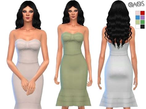 Sims 4 Ccs The Best Bandage Flounce Bodycon Dress By