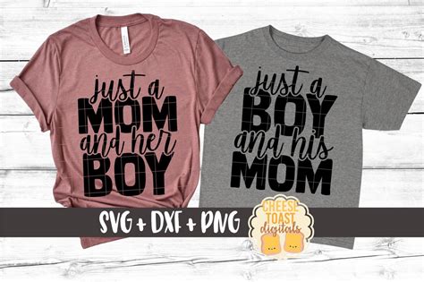 Mommy And Me Svg Just A Mom And Her Boy 563211 Cut Files Design
