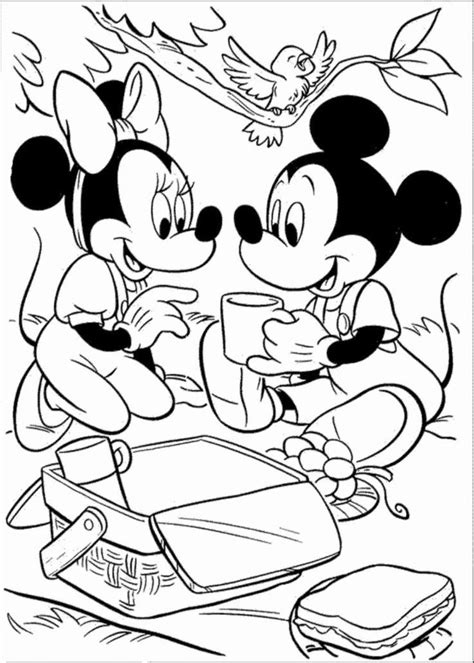 Gambar Mickey Mouse Hitam Putih Untuk Mewarnai Gambar Mickey Mouse