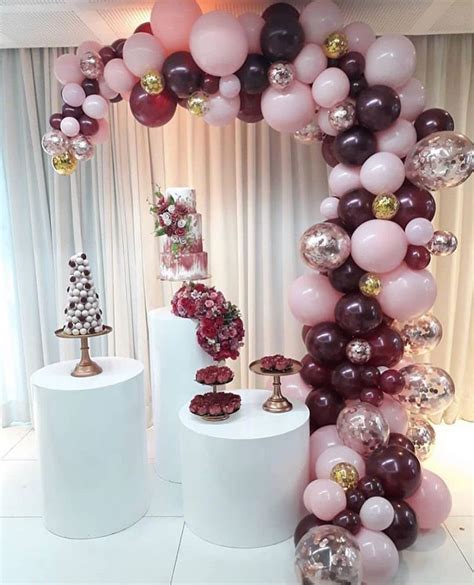They offer great appearance and add an element of fun. Image may contain: indoor | Rose gold balloons, Party ...