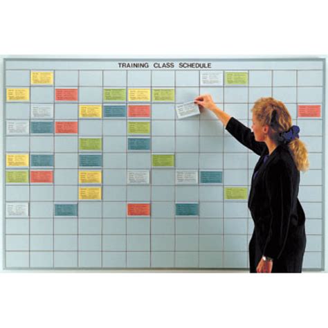 Large Grid Whiteboard Dry Erase Board With 3x5 Grid Lines