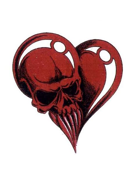 17 Best Love Skull Heart Tattoo Designs Images On Pinterest Heart