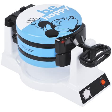 Disney Mickey Mouse And Minnie Mouse Double Flip Waffle Maker For 6