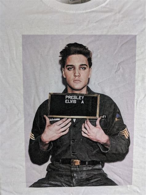 Elvis Presley Mugshot T Shirt Elvis Presley Army Shirt In Etsy