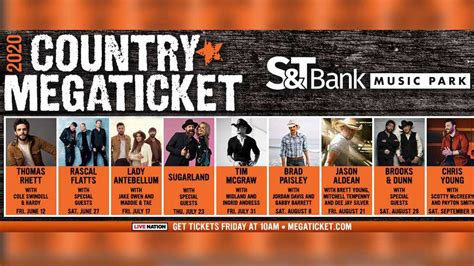 Country Megaticket Lineup Announced For 2020 Country Megaticket At Sandt