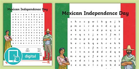 Mexican Independence Day Word Search Teacher Made Twinkl