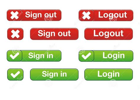 25 Login And Logout Buttons Web Elements Design Trends Premium