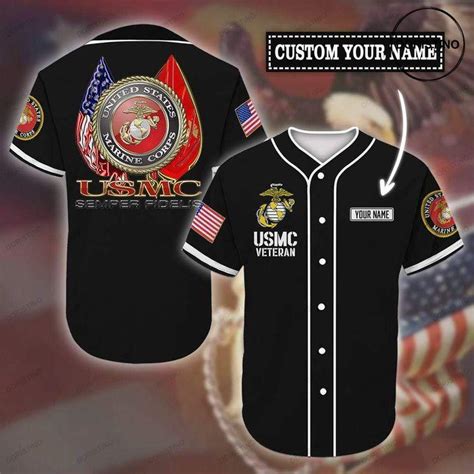 custom personalized name us marine semper fields doristino limited edition baseball jersey