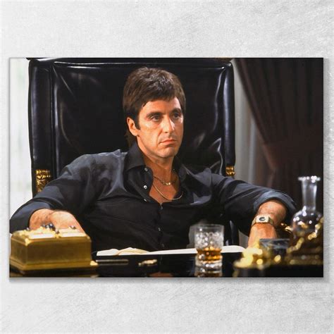 Tony Montana ️ Scarface Al Pacino As Seated At Desk Canvas Print Tmn8