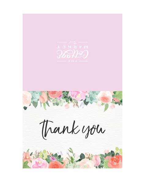Printable Thank You Note Cards