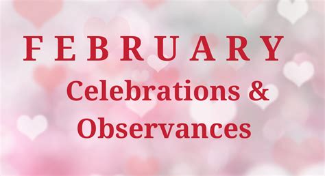 February Observances And Celebrations
