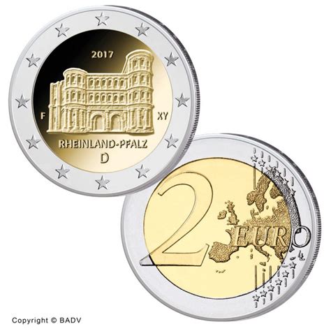 Brd 2 Euro Gedenkmünze 2017 „serie Bundesländer Rheinland Pfalz