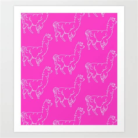 Neon Llama Art Print By Fernviu Society6