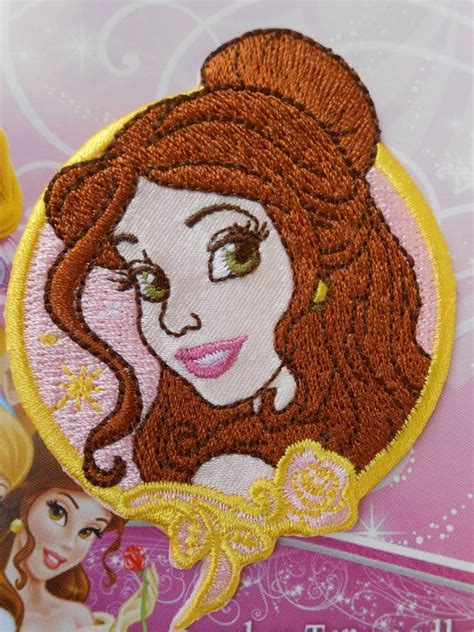 Iron On Applique Embroidered Patch Disney Princess Belle From Etsy
