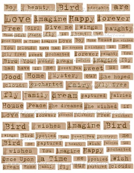 Collage Words Collage Sheet By Cassandra Vancuren Cv3