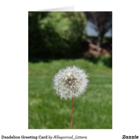 Dandelion Greeting Card Greeting Cards Printing Double