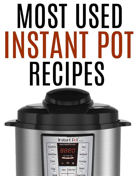 6 Most Used Instant Pot Recipes | Instant pot recipes, Easy instant pot recipes, Instant pot freezer