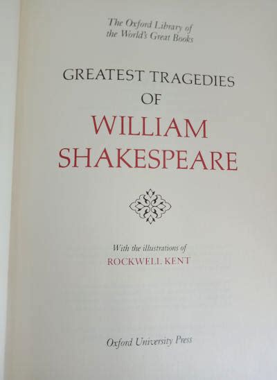 Greatest Tragedies Of William Shakespeare 1981 Gohd Books