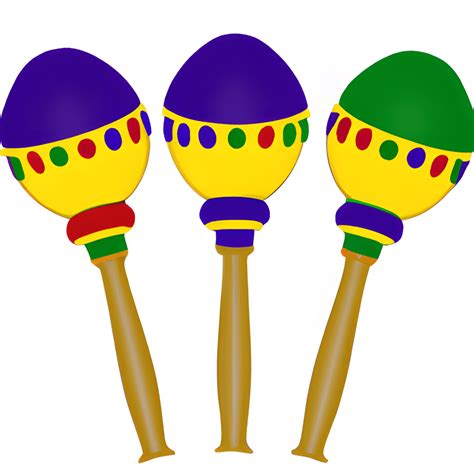 Mardi Gras Maracas Clipart · Creative Fabrica