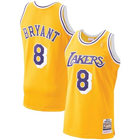 Los Angeles Lakers Kobe Bryant 1996 Home Authentic Jersey By Mitchell