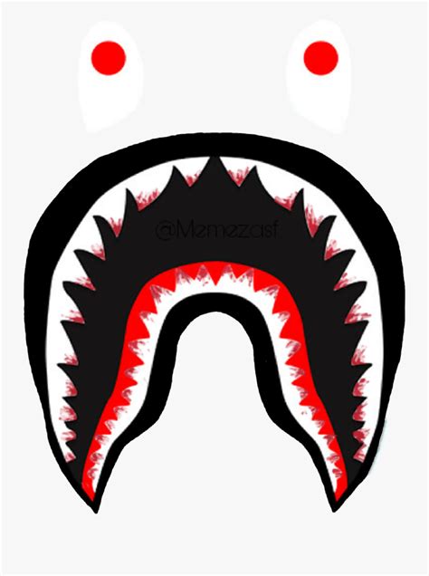 Bloody Bape Logo Teeth Shark Supreme Bathingape