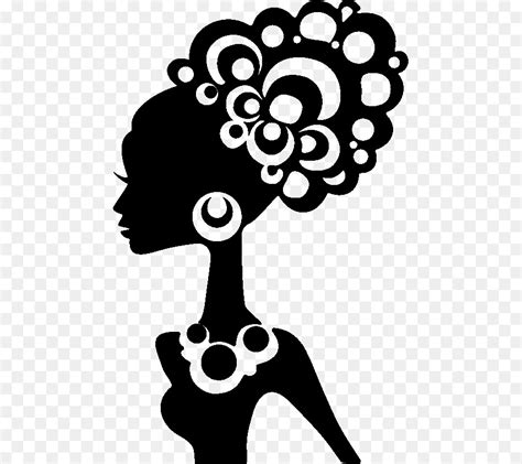 Logo Afro Textured Hair Black Hair Afro Silhouette Png