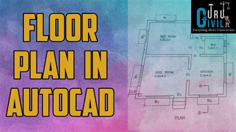 Floor Plan In Autocad How To Draw Floor Plan In Autocad Youtube