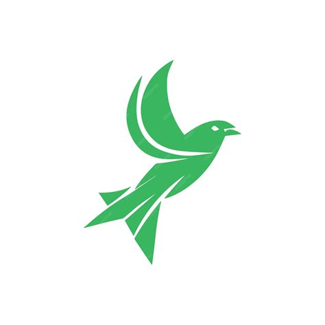 Premium Vector Green Bird Logo With A White Background