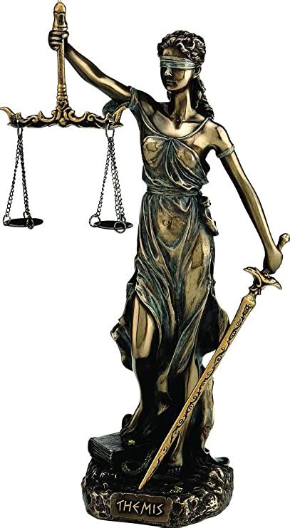 Themis Greek Goddess Statue Figurine Blind Lady Justice Sculpture Lawyer Gift Greek Goddess