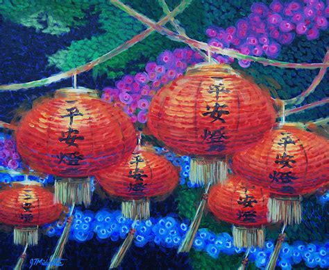 Chinese Lanterns Painting By Tommy Midyette Fine Art America
