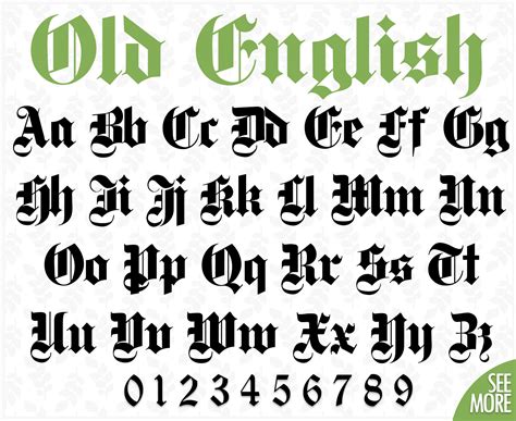 Old English Font Svg Old English Script Svg Old English Etsy