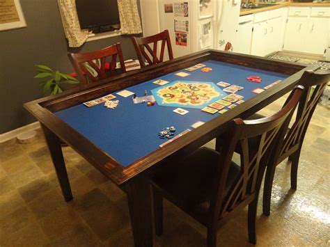 Board Game Table With Removable Topper Etsy