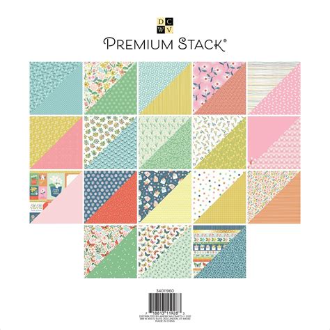 Dcwv Double Sided Cardstock Stack 12x12 36pkg Pocket Full Of Flowers