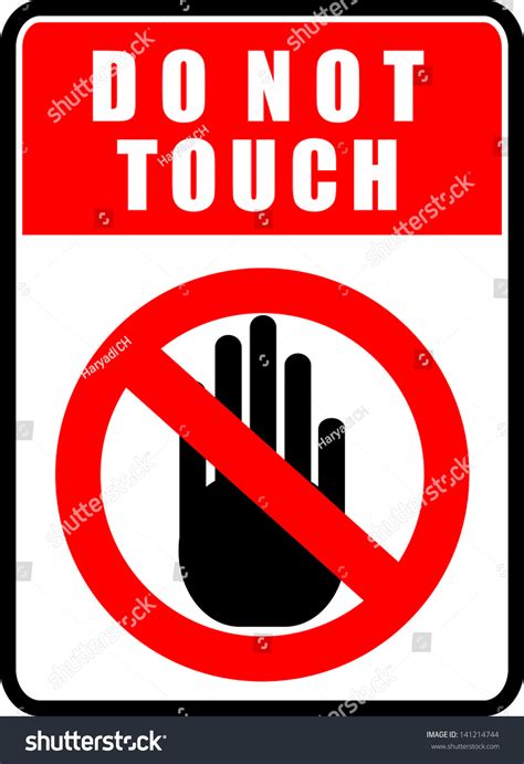 Do Not Touch Sticker