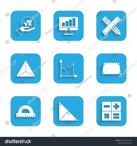 Set Graph Chart Diagram Angle Bisector Stock Vector Royalty Free